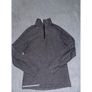 Lululemon Athletic Henley Shirt Long Sleeve Thumb Holes Reflective Gray Size S